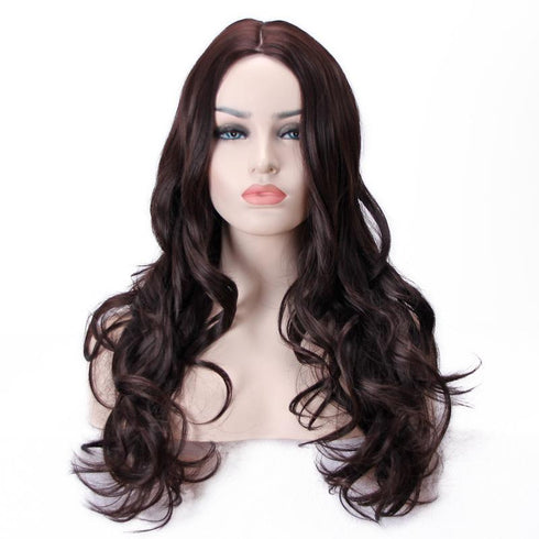 High temperature silk long curly hair matte big wave wig